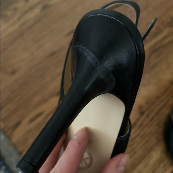 Michael Michael Kors | Black Stiletto Slingback Heels Open Toe Criss-Cross Sz 10 - Picture 4 of 7